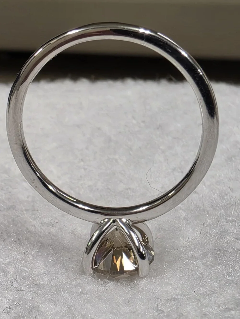 1.50ct. Champagne Diamond Solitaire Ring In 14kt. White Gold